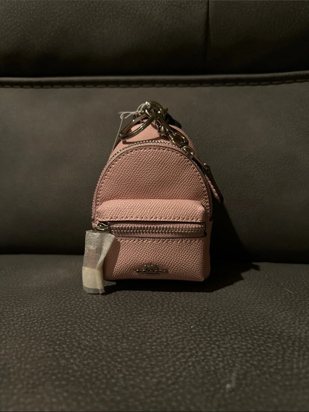 Coach Pink Mini Backpack Charm Crossbody